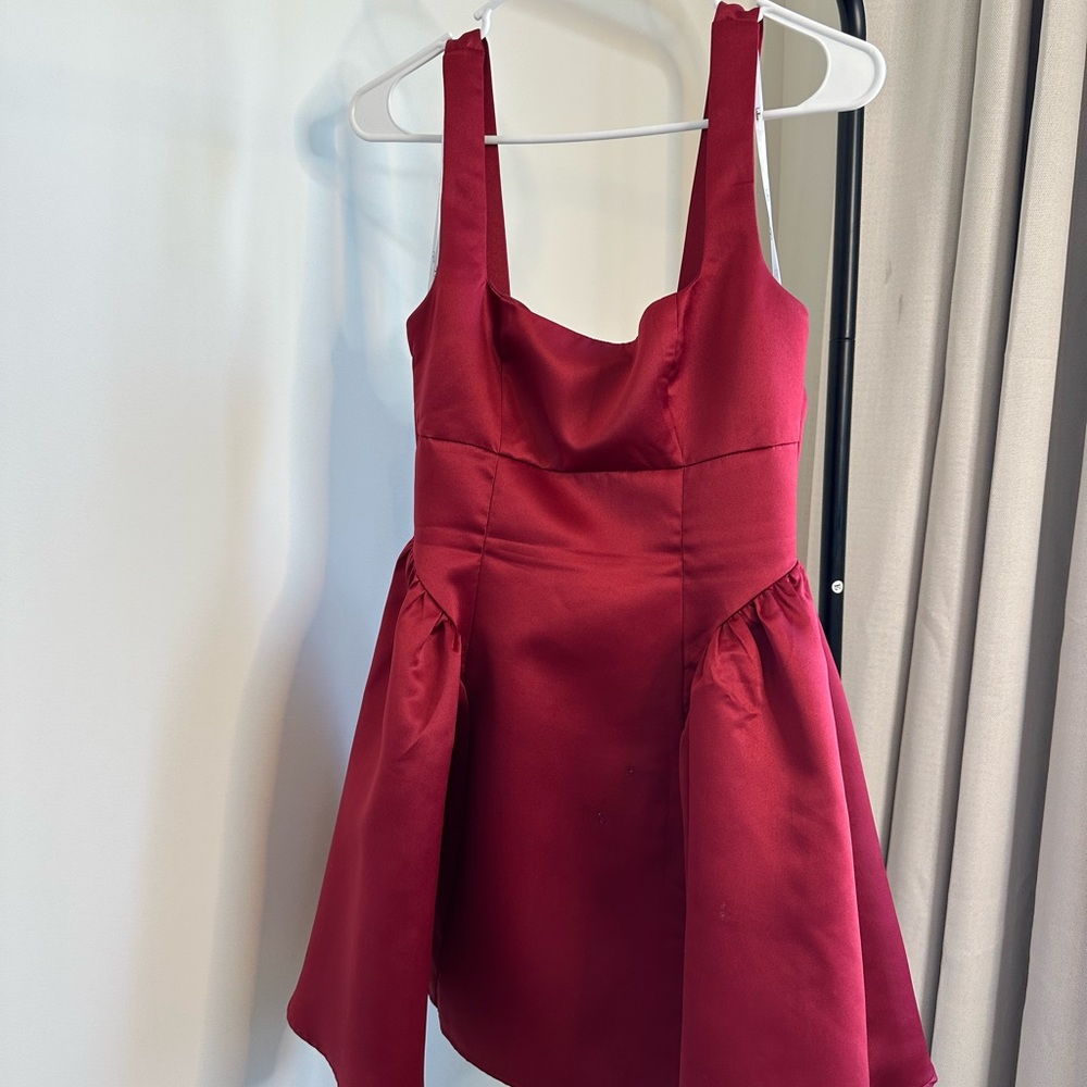 Elegant Red Women Mini Dress